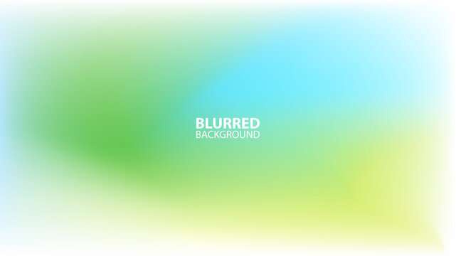 Spring theme blurred background with modern abstract light blurred color gradient. Smooth template for your seasonal graphic design. Vector illustration.