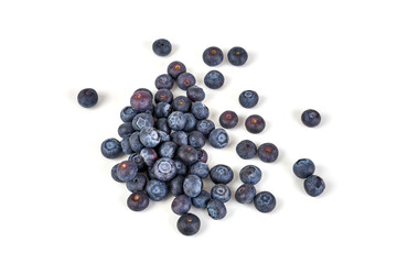 Blueberries, isolated on white background.