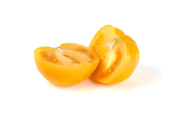 Fototapeta na wymiar Fresh tomatoes, isolated on white background.