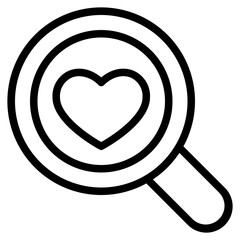 search outline style icon
