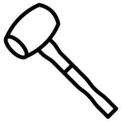 hammer line icon
