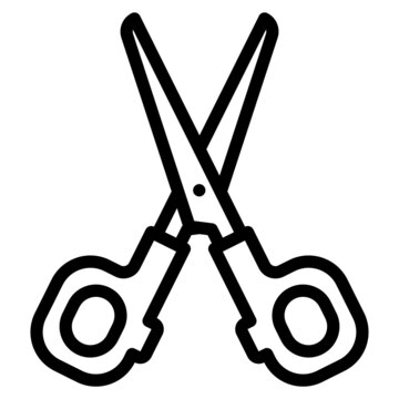 recommend clip art: scissors line icon