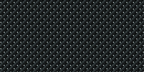 Dark black geometric grid background. Modern dark abstract vector texture. EPS 10