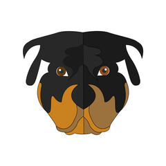 Dog face vector illustration design suitable for logo vector illustration