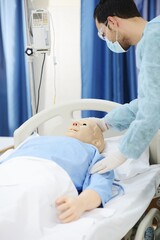 Obraz premium Lifestyle posing people working at modern hospital