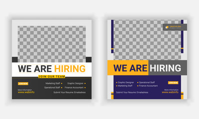 WE ARE HIRING SOCIAL MEDIA POST DESIGN.