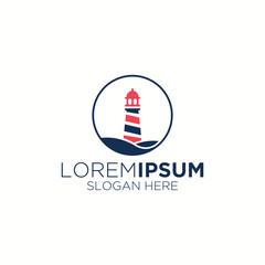 modern mercusuar lighthouse logo