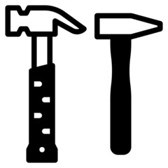 hammer glyph icon