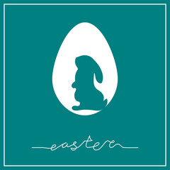 Easter day design. Continuous One Line Easter. Vector illustration for poster, card, banner and other.