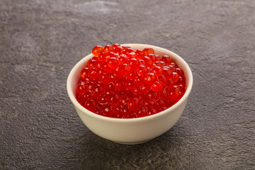 Luxury delicous red salmon caviar