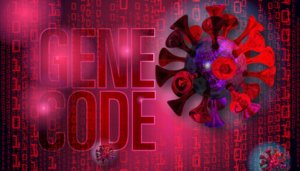 gene code virus illustration 