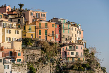 picturesque houses at Manarola, Italy