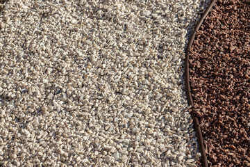 small bright pebbles and gravel as background or texture