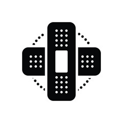 Black solid icon for wound