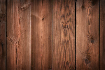 Aged textured wooden background. Rough and detailed surface of an old dark brown table