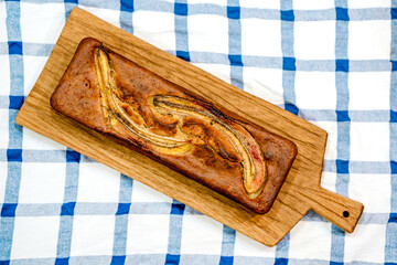 Homemade banana bread. Proper nutrition