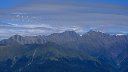 stunning rare clouds in the mountains