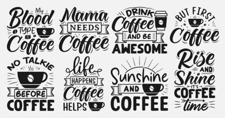 Coffee T-shirt Design Bundle	