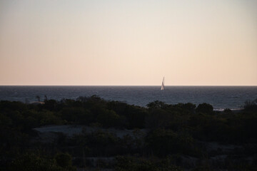 White sail boat on sea, Patara, Turkey