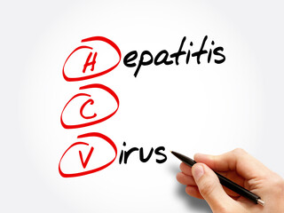 HCV - Hepatitis C virus, acronym health concept background