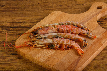 Tasty big Langoustine over the board