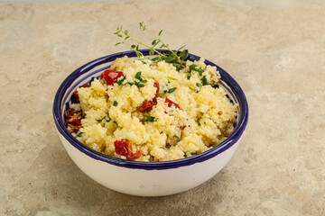 Vegetarian uisine - couscous with vegetables