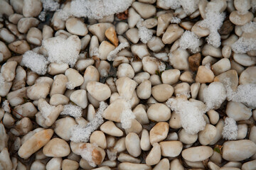 Small white boulders