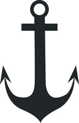 Modern Anchor icon. anchor silhouette black symbol 
