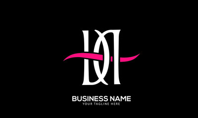 Alphabet DD creative initial linked to each other monogram vector logo template