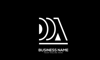 Alphabet DDA auto machinac workshop monogram vector logo template