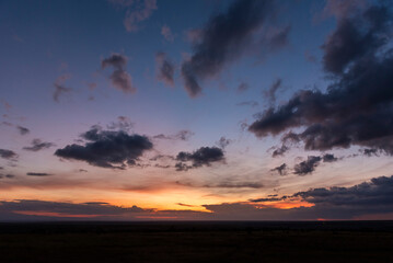 Fototapeta na wymiar Sunrise at El Karama Ranch, Laikipia County, Kenya