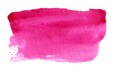 Abstract pink watercolor background. Hand drawn watercolor spot with brush strokes