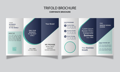 Trifold Brochure Design Template For Your Corporate Business Promote