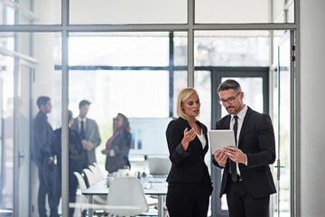 Ironing out the details. Shot of corporate businesspeople meeting in the boardroom.