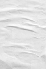 white crumpled and creased paper poster texture background