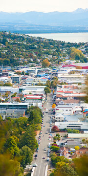 Aerial Panoramic Photo of Nelson Town Centre, South Island, New Zealand