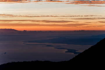 Sunrise on the Final Push to the 3726m Mount Rinjani Summit, Lombok, Indonesia, Asia