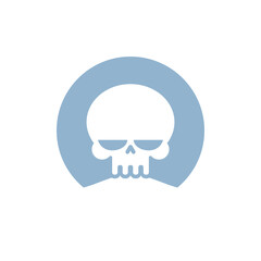 Scull User profile icon. Avatar forum symbol. Placeholder for social networks, forums. Face sign internet online