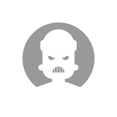 Rogue User profile icon. Avatar forum symbol. Placeholder for social networks, forums. Face sign internet online