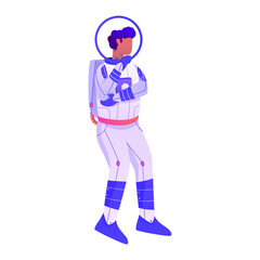 Thinking Astronaut Illustration