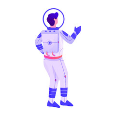Obraz na płótnie Canvas Explaining Astronaut Illustration