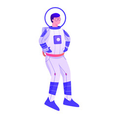 Standing Astronaut Illustration