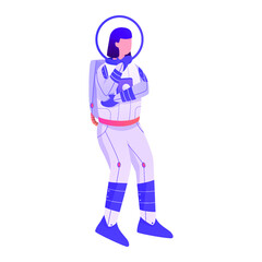 Thinking Astronaut Illustration