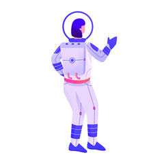 Explaining Astronaut Illustration