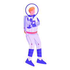 Thinking Astronaut Illustration