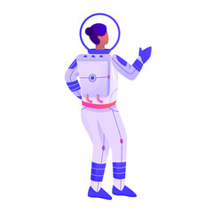 Explaining Astronaut Illustration
