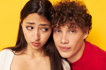 portrait of a man and a woman together posing emotions close-up Lifestyle unaltered