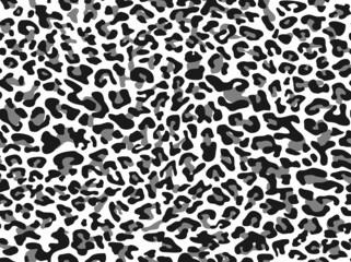 Leopard skin seamless pattern. Endless texture from spots on a light background. Print on fabric and textiles. Vector background