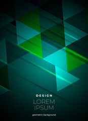 Flat vector. Minimal geometric background. Dynamic shapes composition. Eps10 vector.