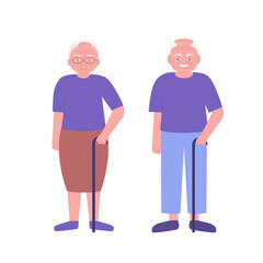 Obraz premium Elderly man and woman